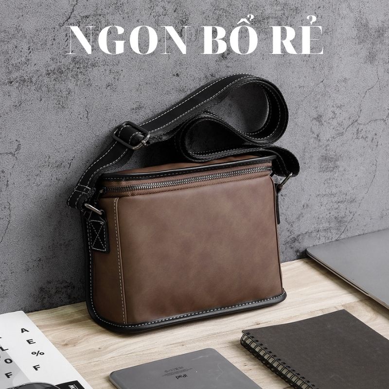 Túi đeo vai nam nữ ⚡FREESHIP⚡da cô điển Lịch lãm, phong cách, bền đẹp. BH 12t Tặng Vớ nam 86U7