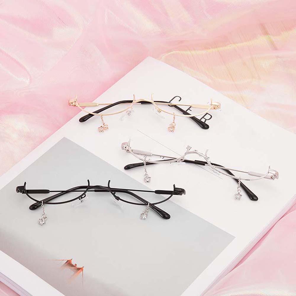 Gọng Kính Phối Dây Xích Hình Giọt Nước Phong Cách Hàn Quốc Thời Trang Cho Nữ