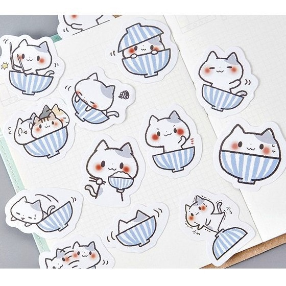 Bộ 50 Miếng Sticker Nhiều Mẫu Tự Chọn Đáng Yêu Phong Cách Hàn Quốc