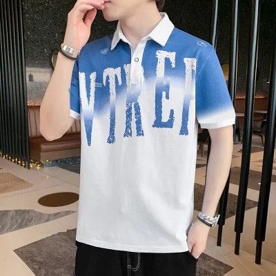 Áo polo cotton Ngắn Tay Màu Sắc Tương Phản Thời Trang Mùa Hè Cho Nam
