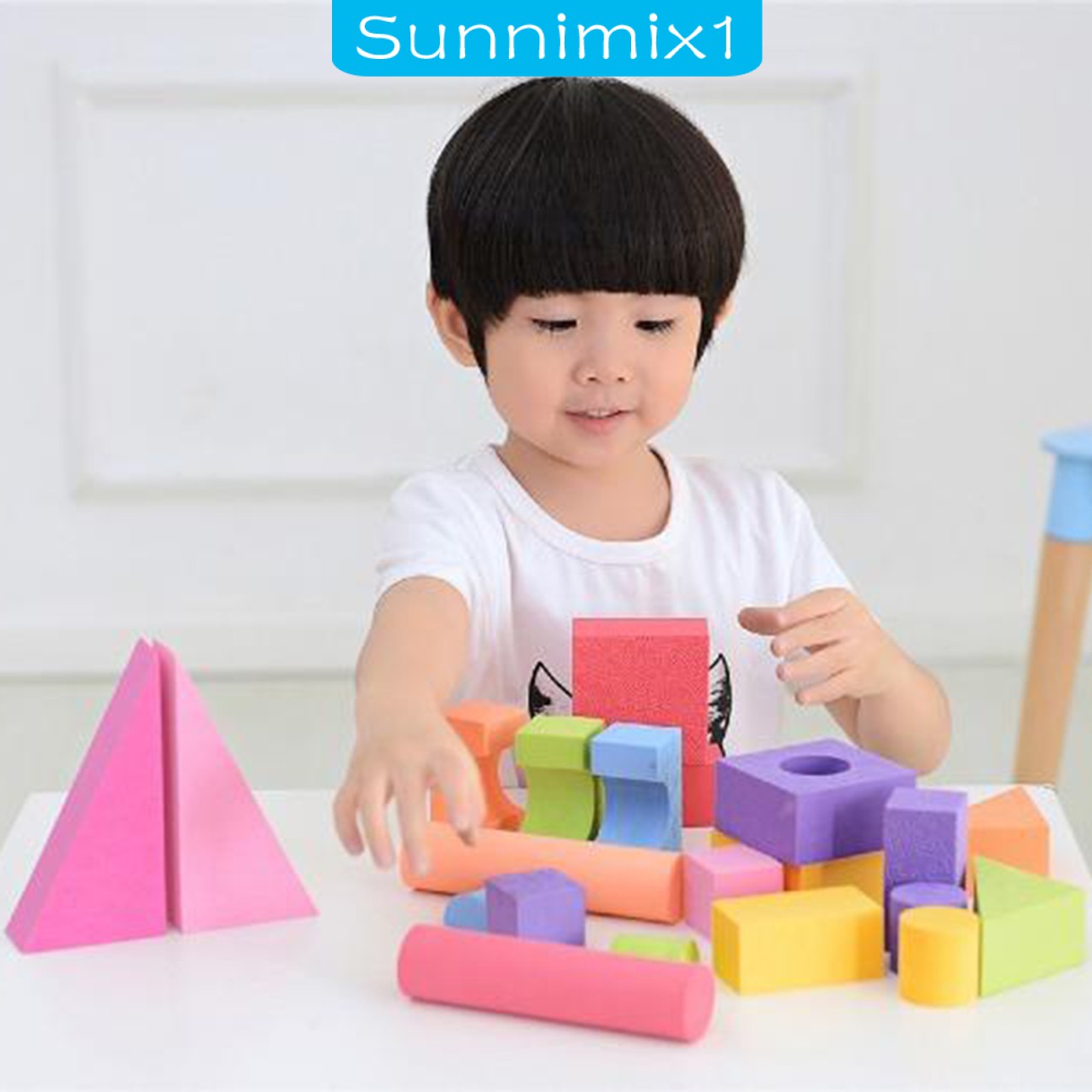 Set 25 Khối Xếp Hình Bằng Xốp Eva Mềm Dày 3.5cm Cho Bé