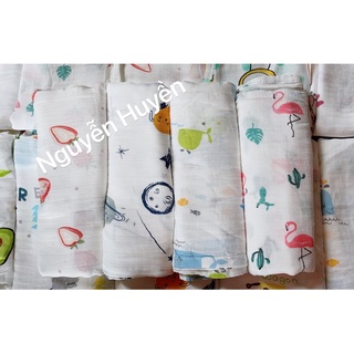 KHĂN ADEN SỢI TRE 2 LƠP CHO BÉ