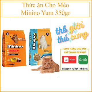 Minino Yum 350gr (2 vị) Thức ăn Cho Mèo Của Pháp dạng hạt khô