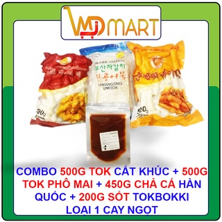 500g bánh gạo cắt khúc Mir + 500g bánh gạo nhân phô mai Mir + 200g sốt + 450g chả cá