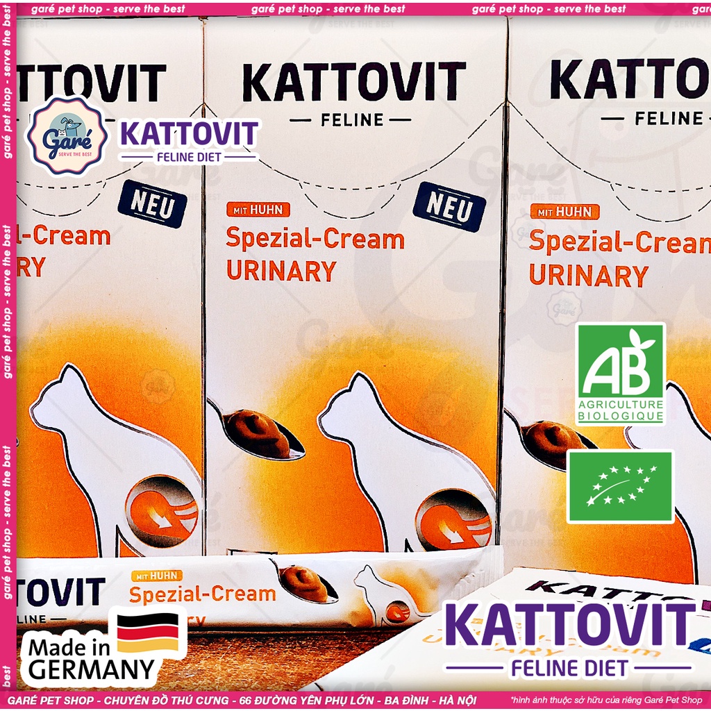 Súp thưởng Kattovit Urinary cho Mèo sỏi thận, tiết niệu vị Gà Súp thưởng dạng kem - Kattovit Special Cream Urinary Cats