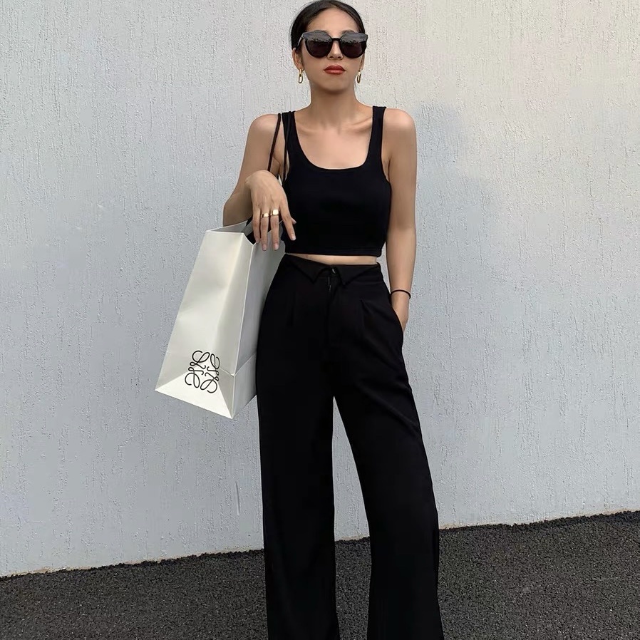 Áo 2 dây nữ bản to cổ vuông Yame Áo croptop hai dây ôm body có mút ngực