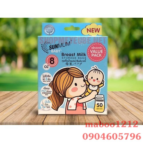 Túi trữ sữa mẹ Sunmum Thái Lan dung tích 110/ 250ml