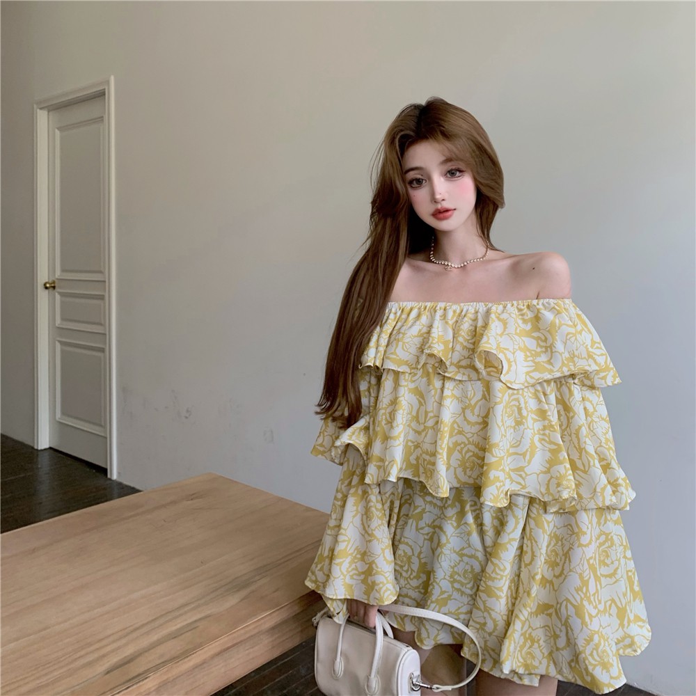 ÁO HOA TẦNG TRỄ VAI NỮ ULZZANG AK396