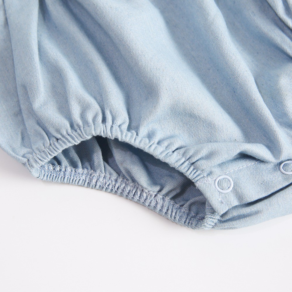 Bộ Áo Liền Quần Sanlutoz Denim Thời Trang Mùa Hè Phong Cách Công Chúa Cho Bé Gái