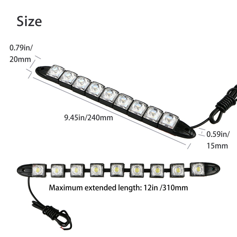 Dải Đèn LED DRL 12V Linh Hoạt Chống Thấm Nước Trang Trí Đèn Pha / Đèn Xi Nhan Cho Xe Hơi