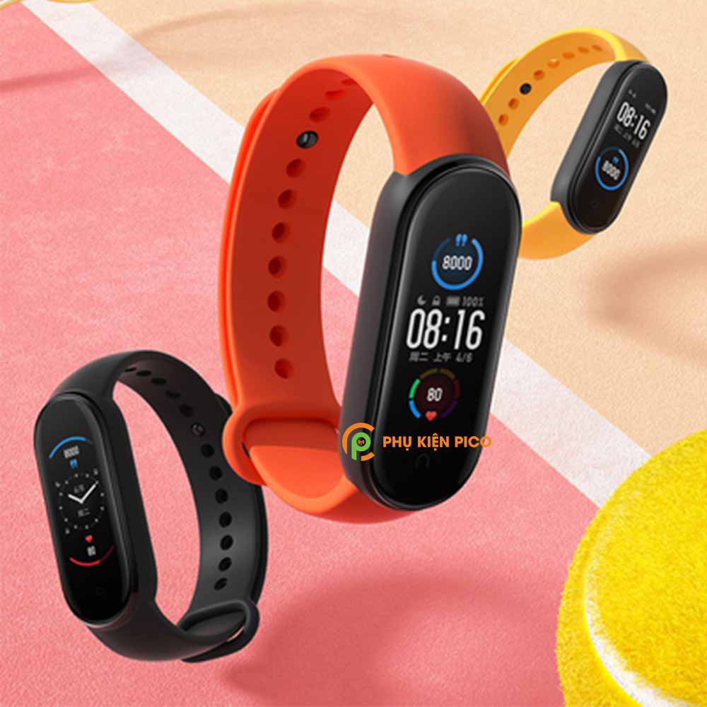 Dây đeo thay thế Xiaomi Mi Band 5 full box dây silicon vòng đeo tay Miband 5 nhiều màu