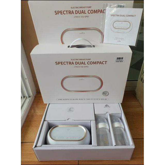 Máy Hút Sữa Điện Đôi Spectra Dual Compact tặng áo rảnh tay và nhiệt kế điện tử - Hàn Quốc - Hàng Chính Hãng