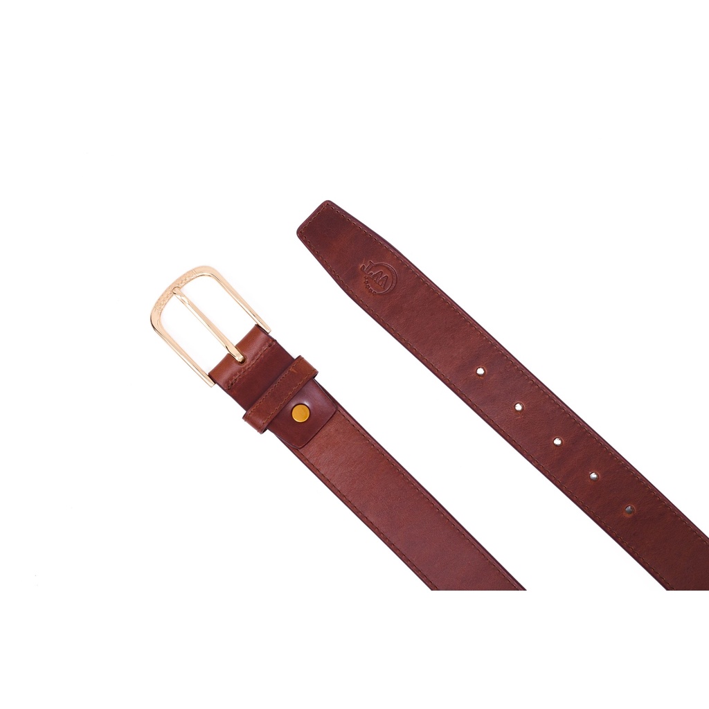 Thắt Lưng Nam Da Bò Cao Cấp Màu Nâu WT Leather PRINCE