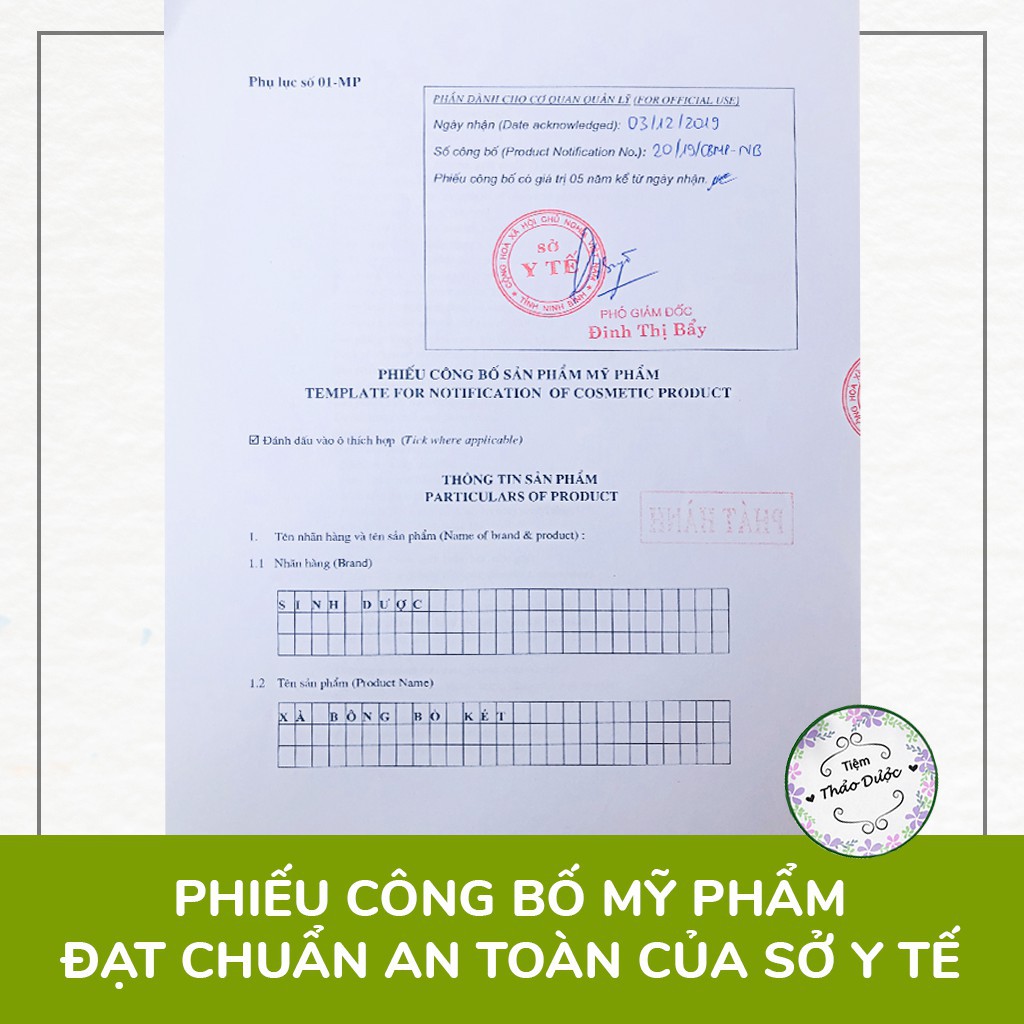 Xà bông Sinh Dược Bồ Kết (Bánh 100gr)-Xà Phòng Làm Gội Đầu, Dưỡng Da