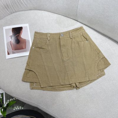 Chân váy chữ A xẻ gân tôn dáng Quảng châu