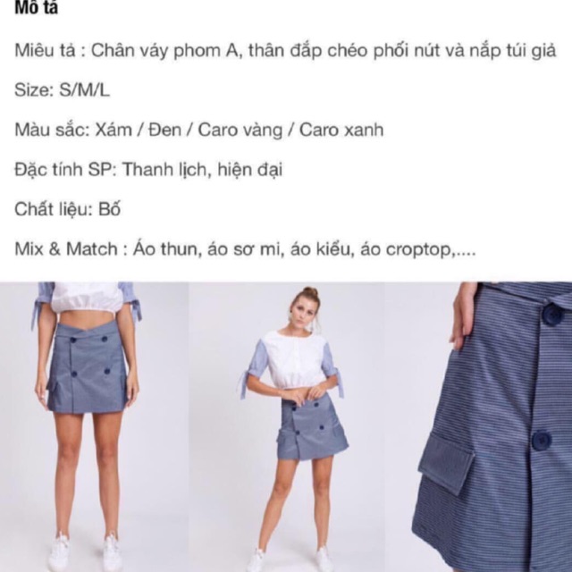 Chân váy chữ A Hnoss