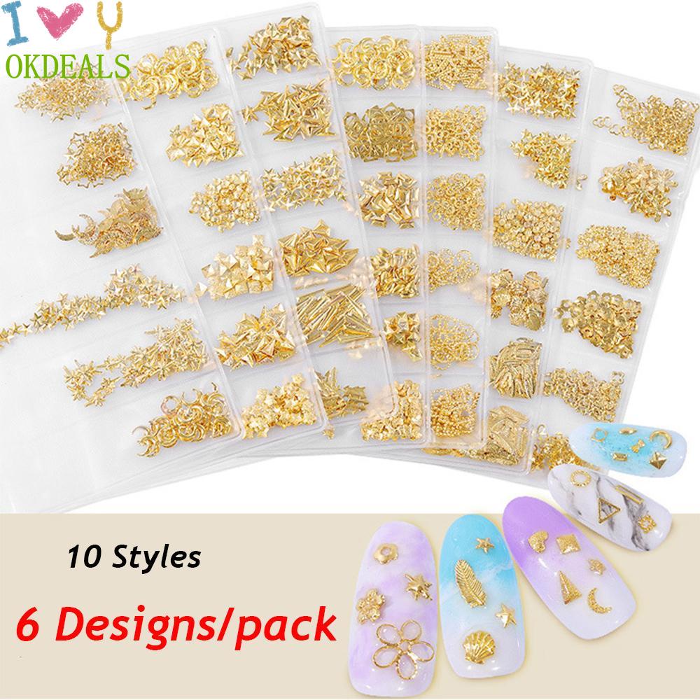 Phụ Kiện Trang Trí Móng Tay Bằng Kim Loại Đính Đinh Tán Thời Trang DIY