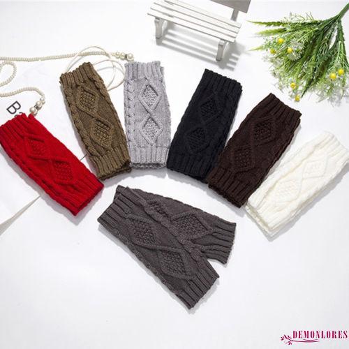 Găng tay len hở ngón ấm áp ngày đông dành cho nữ