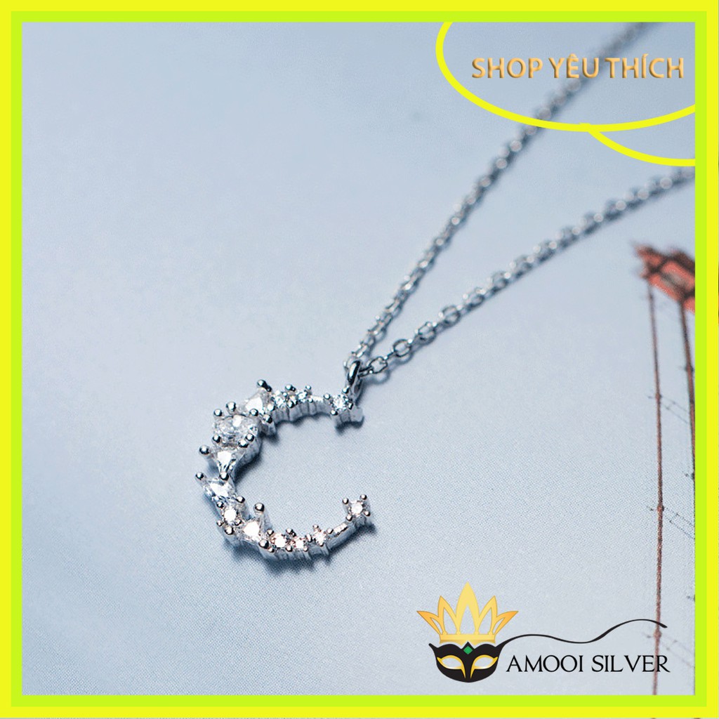 Dây chuyền bạc S925 mặt trăng - Amooi Silver AD03