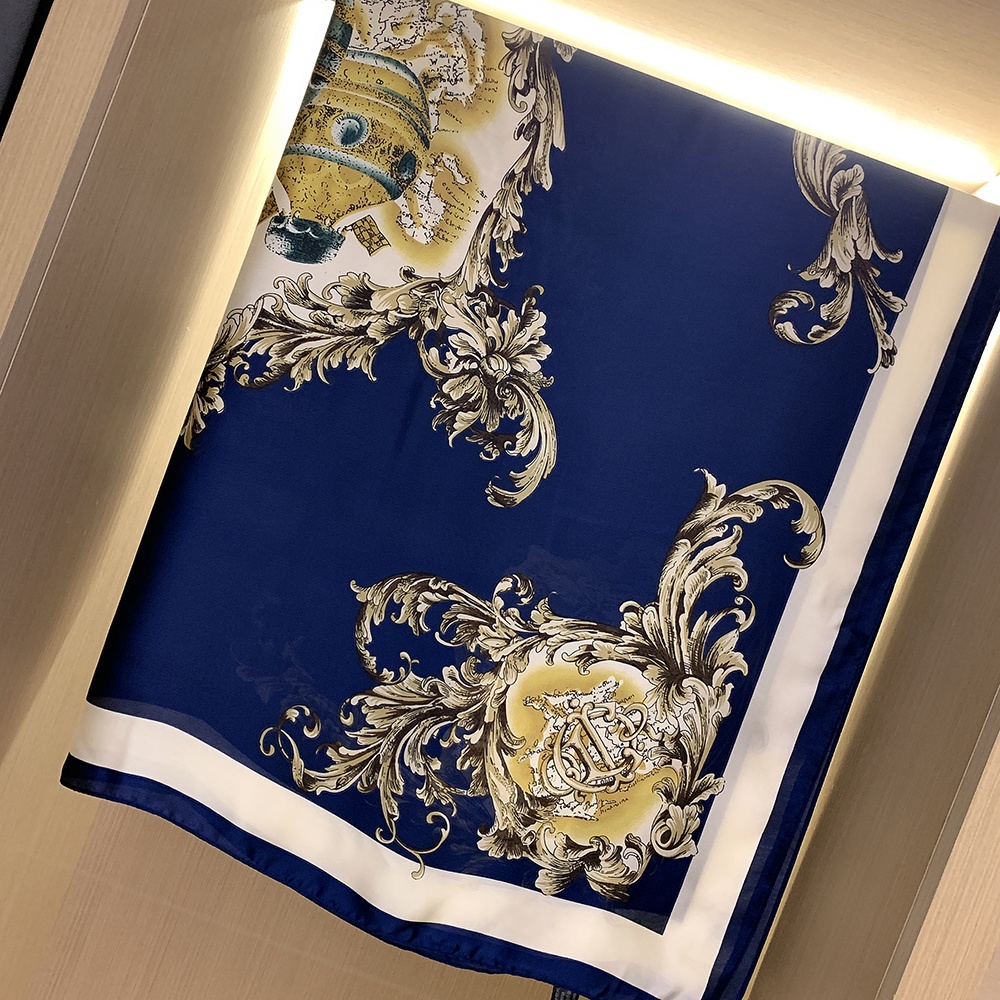 Khăn choàng vuông lớn vải lụa giả kích thước 110*110CM phong cách hồi giáo dành cho nữ WJ1014-B