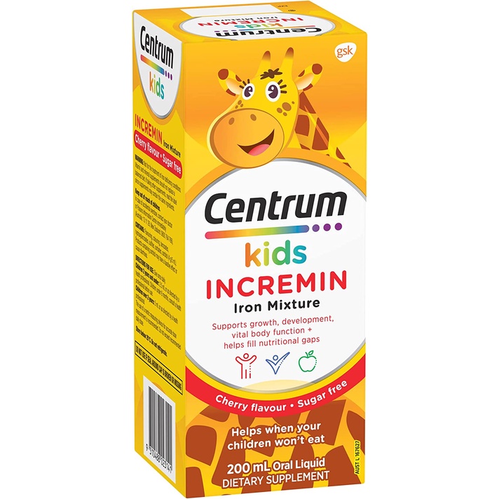 Siro Centrum Kids Incremin Iron Mixture 200ml Úc mẫu mới giá tốt