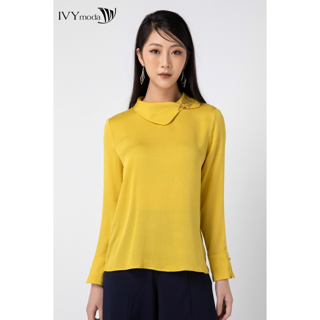 Áo sơ mi nữ kèm phụ kiện IVY moda MS 17M6030