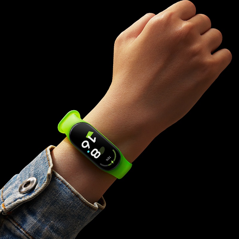 Dây Đeo Đồng Hồ Thông Minh Xiaomi Mi Band 7 Camuflaje Blue Band7 Ximi Miband7 Dạ Quang Cá Tính