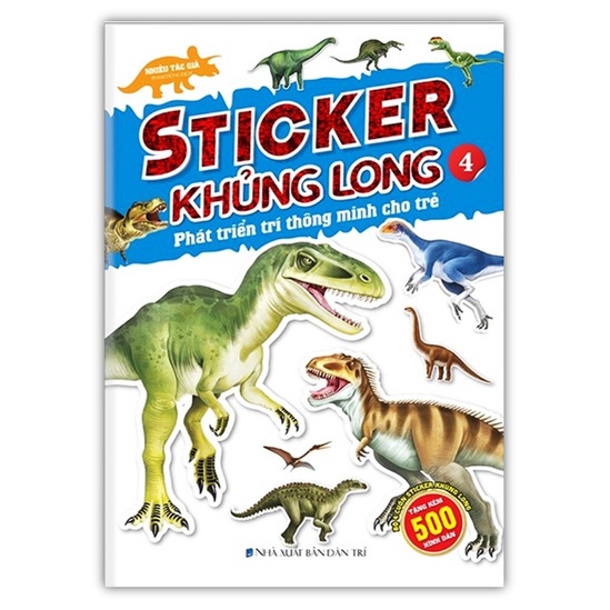 Sách - Combo 2 cuốn sticker khủng long phát triển trí thông minh (T3 + T4)
