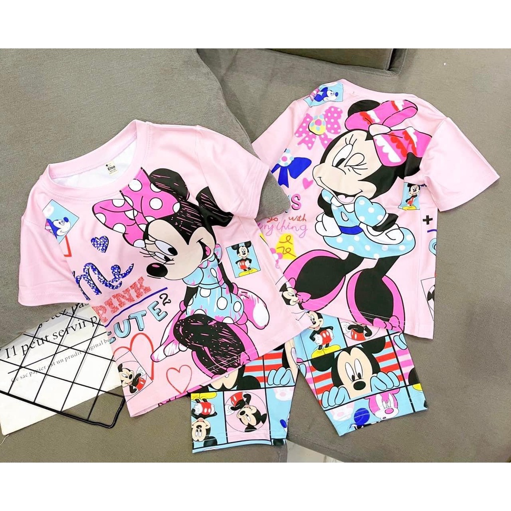 Bộ Đồ Bé Gái In Hình 3D.Bộ Lửng (8-40kg) chất liệu mềm mịn thoáng mát in hình 3D Dễ Thương HOT TREND #2022###