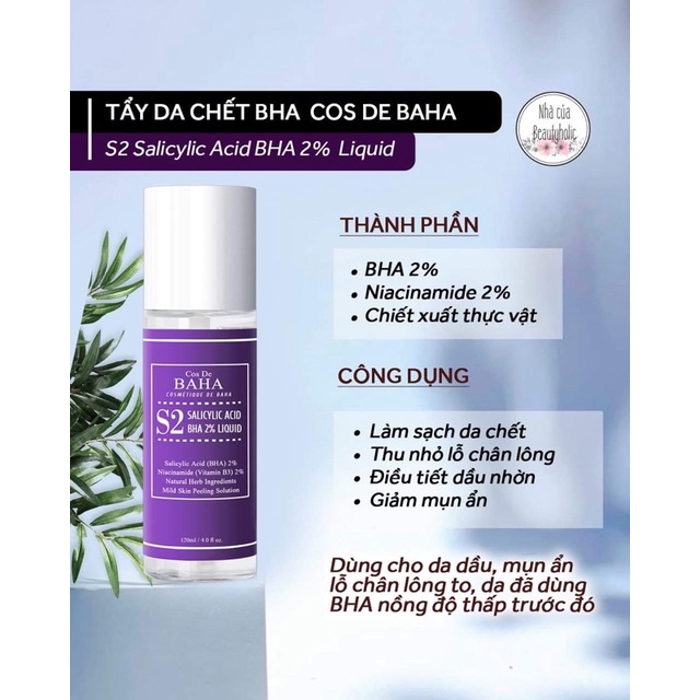 Tẩy da chết hóa học COS DE BAHA S2 BHA 2% LIQUID | BigBuy360 - bigbuy360.vn