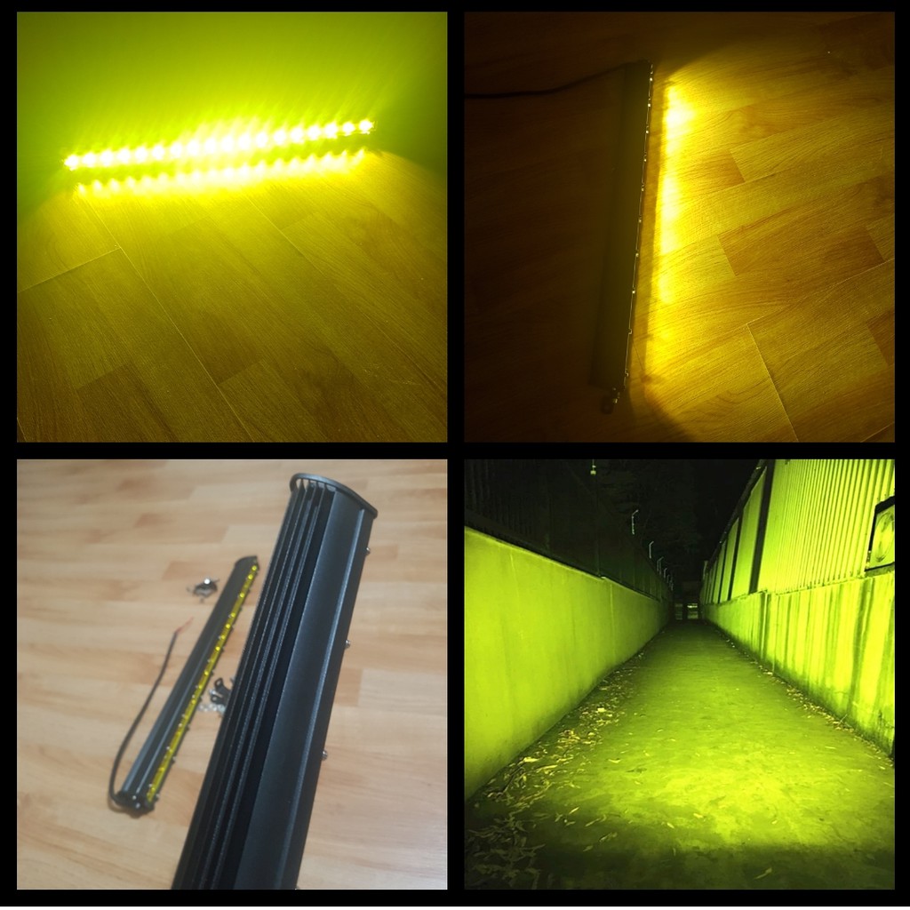 Đèn Led Light Bar Ôtô 18Led 54W sáng Vàng