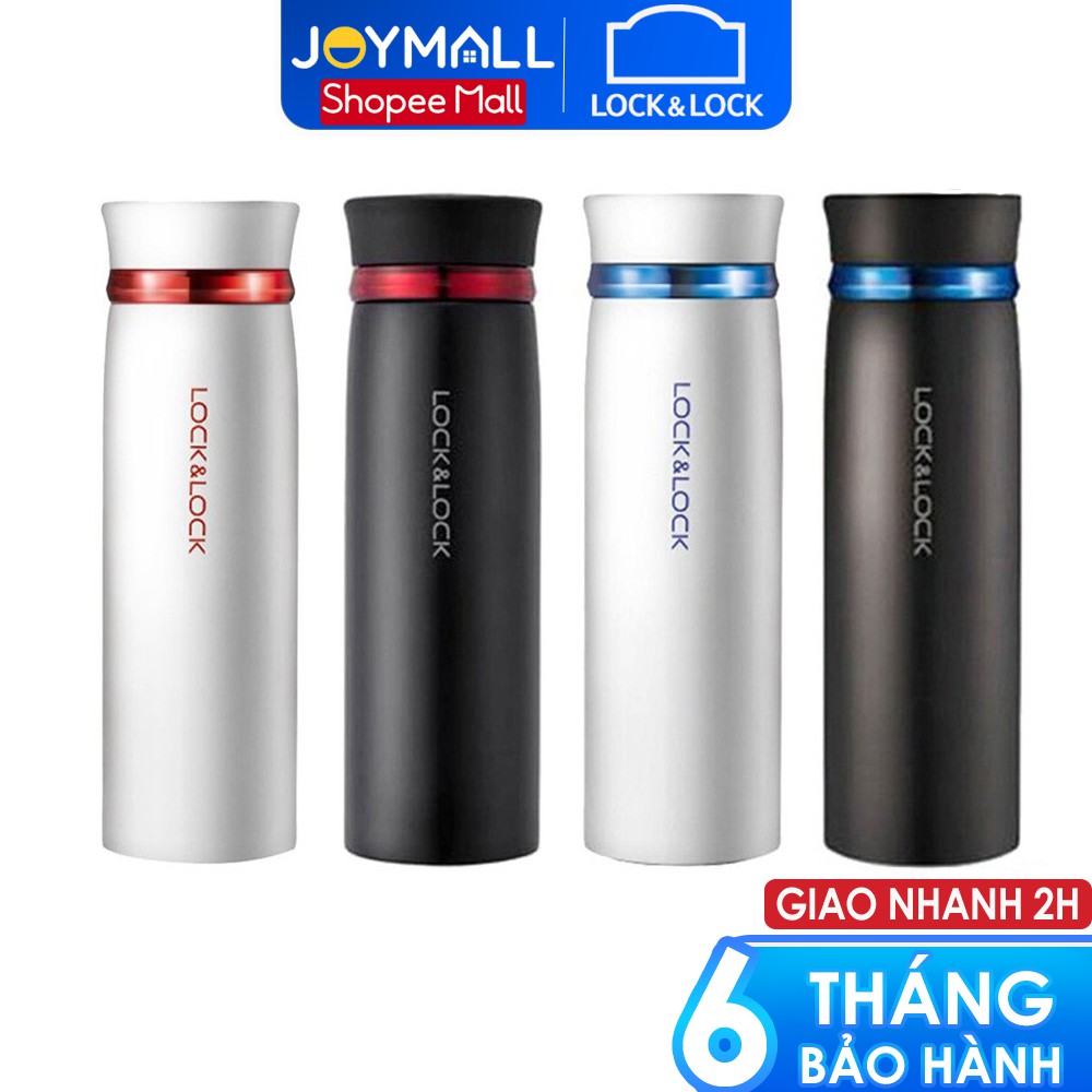 Bình Giữ Nhiệt Lock&Lock Feather Light LHC4131 (450ml) - Hàng Chính Hãng, Bằng Thép Không Gỉ, Có Lưới Lọc Trà - JoyMall