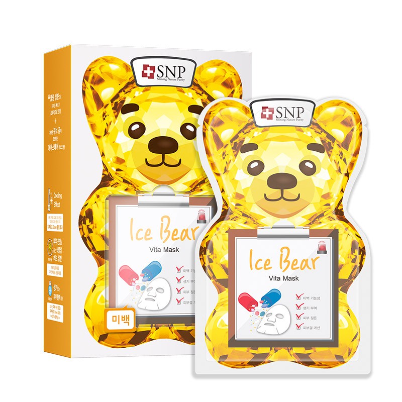 Mặt Nạ Gấu Băng Cấp Ẩm Chuyên Sâu,Dưỡng Sáng,Làm Dịu Da Nhạy Cảm SNP Ice Bear Mask 33ml