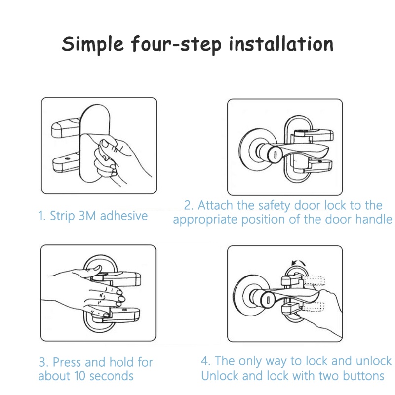 1 / 2 Chốt Khóa Cửa An Toàn Cho Bé