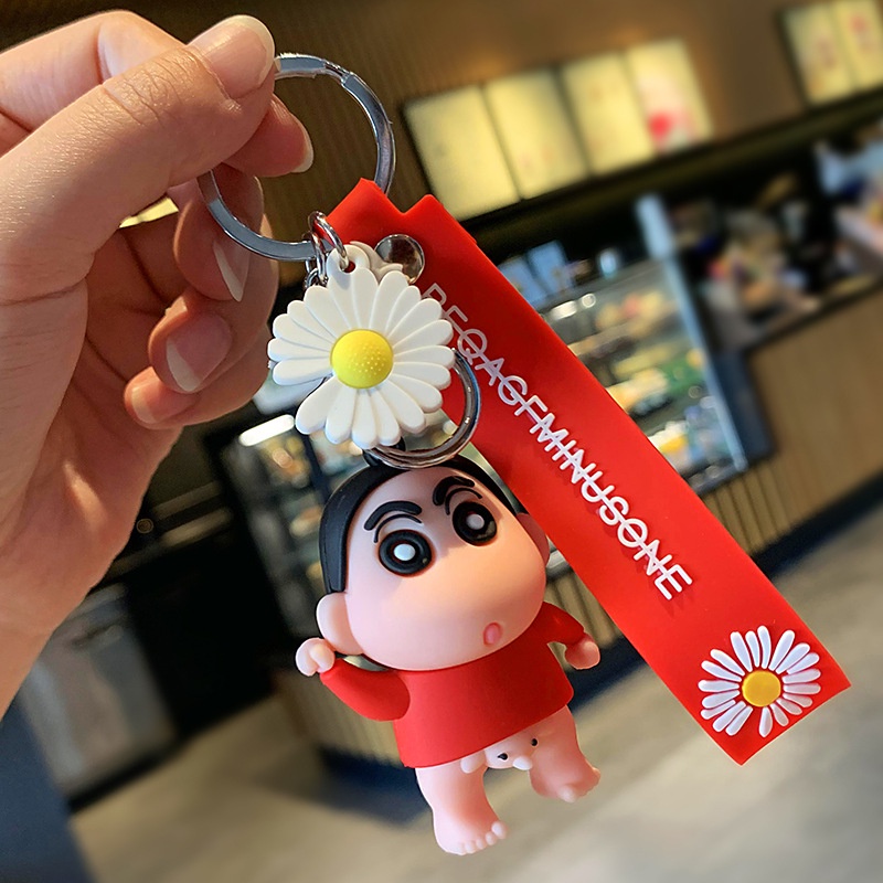 Móc Khóa Xe Hơi Hình Shin-Chan / Hoa Cúc Nhỏ Độc Đáo