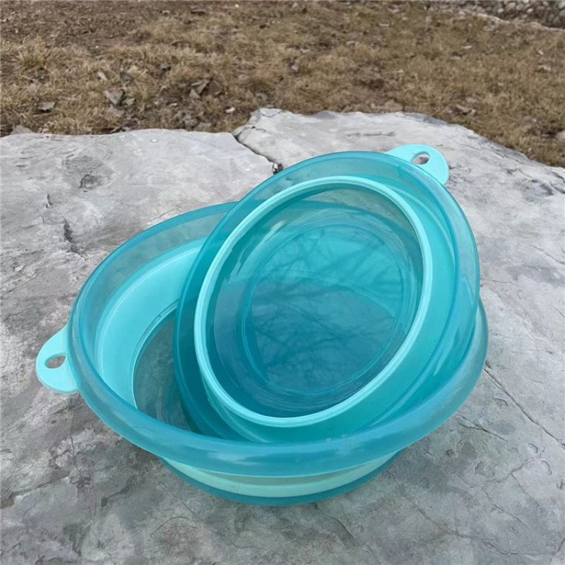 Thau,(chậu) Trộn Mồi Chất Liệu Chống Dính Silicon Gấp Gọn