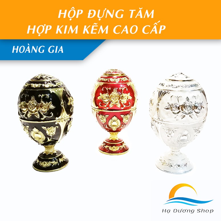 [FLASH SALE 3 NGÀY] Hộp tăm HADU hợp kim kẽm Hoàng Gia đế tròn cao ấn mở thông minh cao cấp HDS023 - Hạ Dương Shop