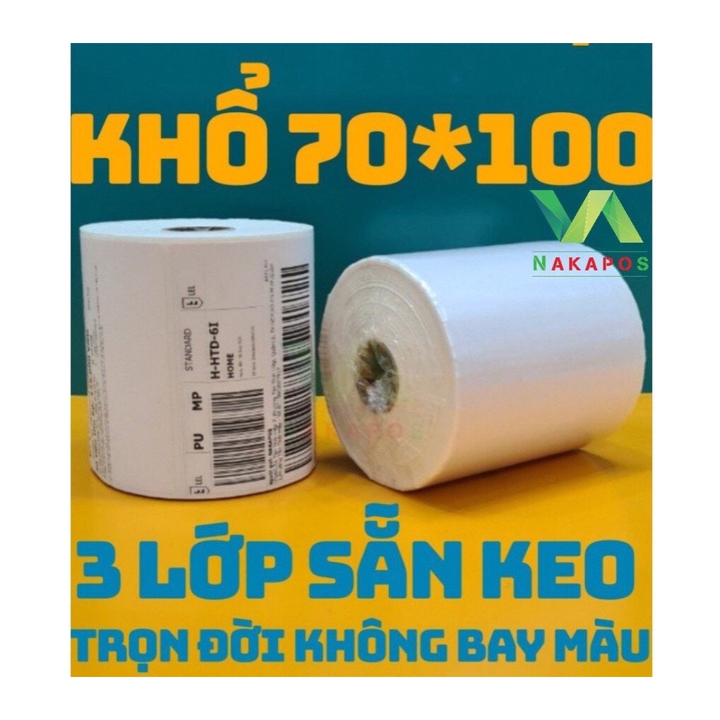 Giấy in Tem nhiệt 70x100 - DECAL nhiệt 7x10cm in nhãn, in vận đơn - giấy A7 in tem đơn hàng