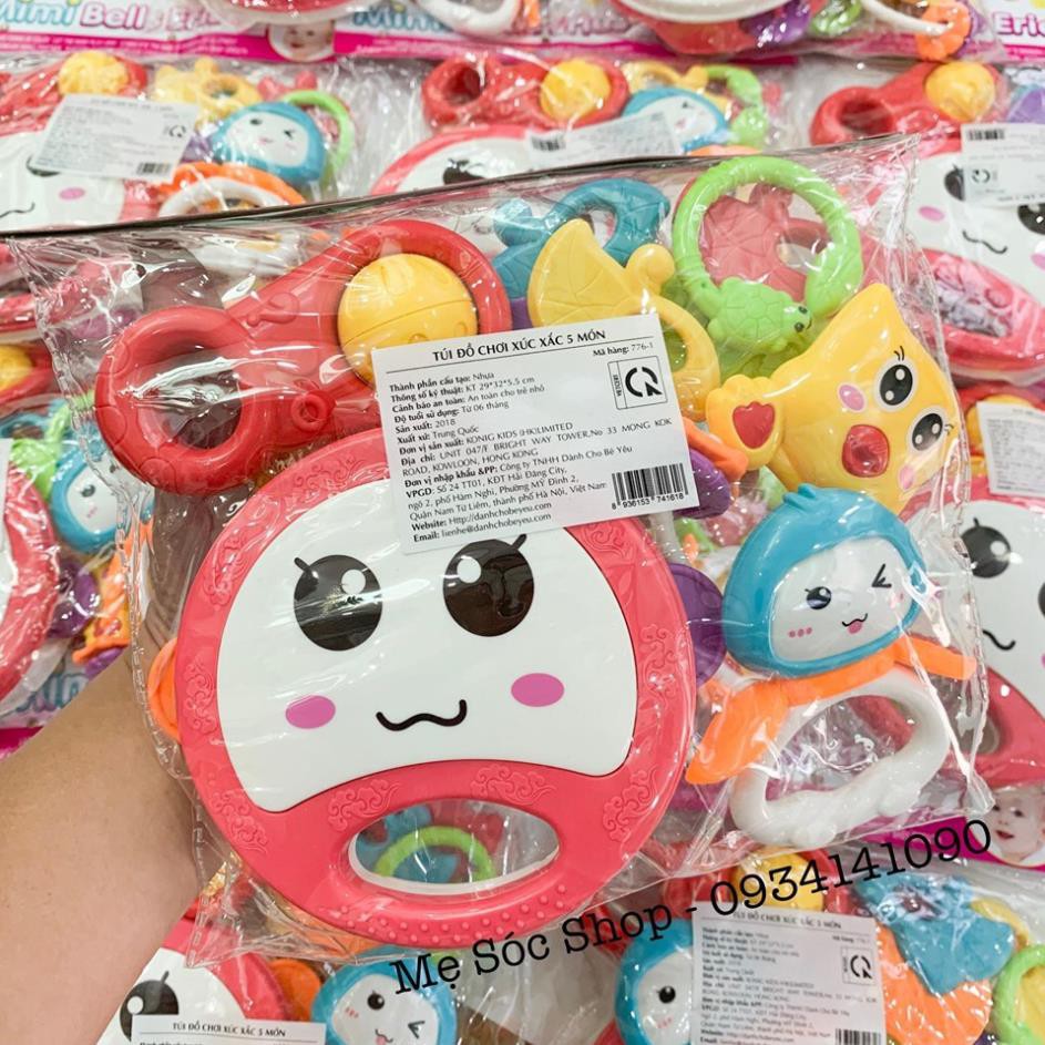 Túi đồ chơi xúc xắc lục lạc cho bé sơ sinh Toys House 776-1 - giúp bé phát triển thị giác - đồ chơi tiêu chuẩn Mỹ