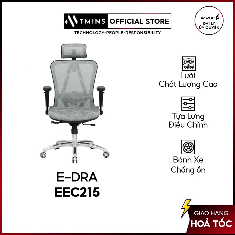Ghế công thái học E-DRA EEC215 mâm ghế trượt Hàng chính hãng