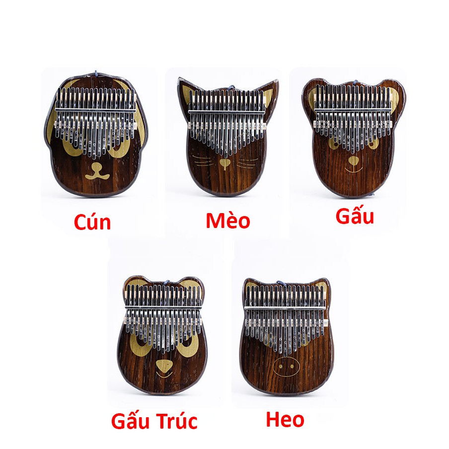 Đàn Kalimba 17 phím con vật siêu rẻ - Tặng đầy đủ phụ kiện