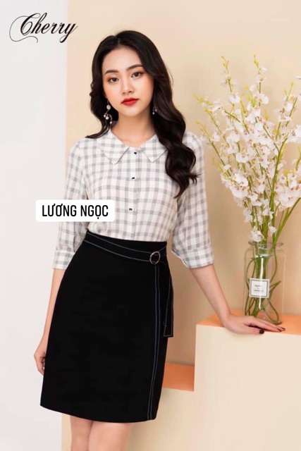 Chân váy chữ a phối đai | BigBuy360 - bigbuy360.vn