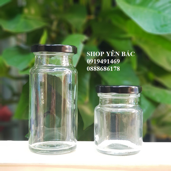 COMBO 12 HŨ THỦY TINH ĐỰNG YẾN SÀO CAO CẤP 70ML/100ML/150ML/220ML