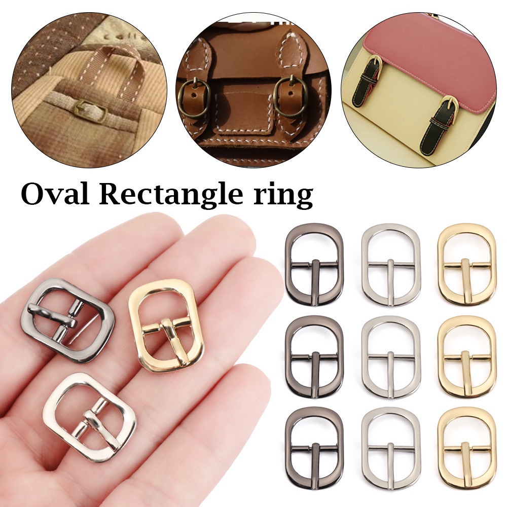 Bộ 5 khóa hình chữ O/trái xoan nhiều màu để tự làm thắt lưng túi xách da