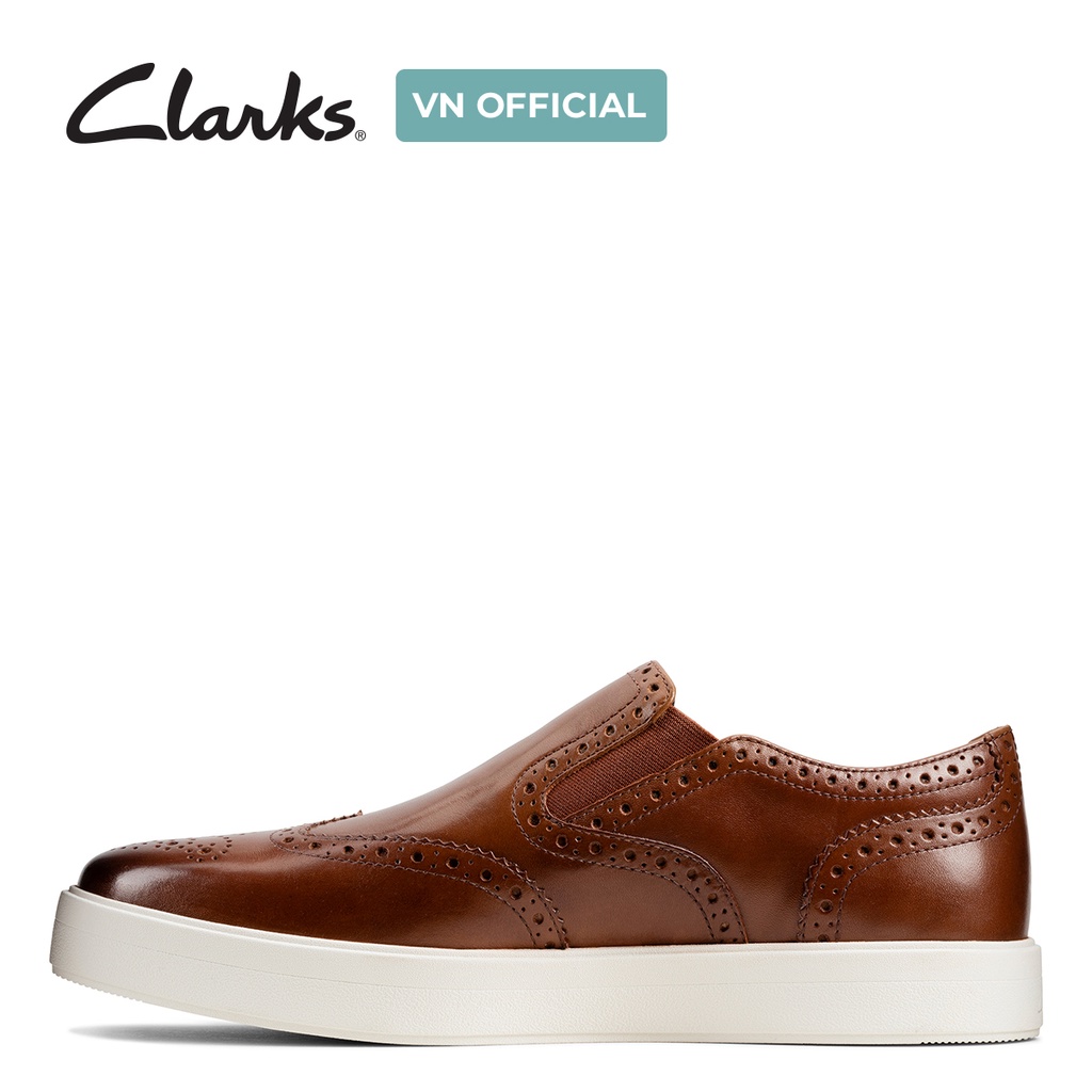 Giày sục nam CLARKS Helston Step màu da bò