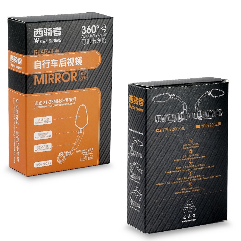 Gương chiếu hậu WEST BIKING góc rộng HD gắn tay lái xe đạp/ xe đạp điện/ xe tay ga