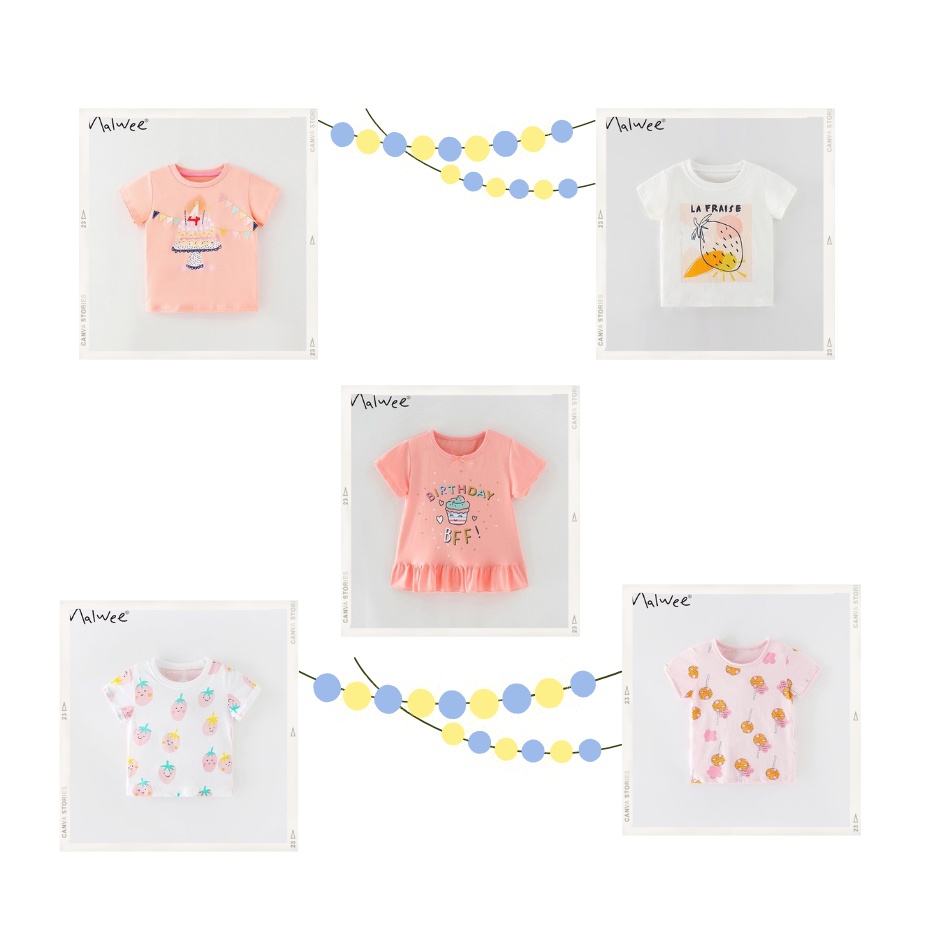 Combo 3 Áo Thun Hè Cho Bé Gái Sale Sốc (Giao Ngẫu Nhiên) - Jumping Beans Official Store