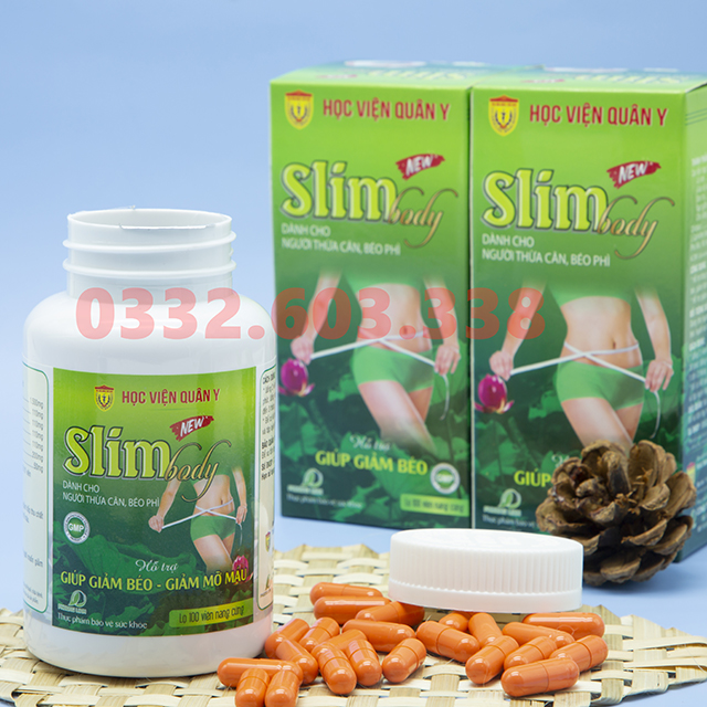 Giảm Cân Slim Body New - Học Viện Quân Y (Hộp 100 viên)