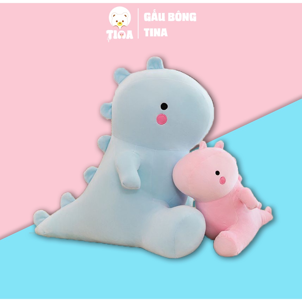 Gấu bông khủng long má hồng TINA, quà tặng thú nhồi bông cute giá rẻ kích thước 40cm 50cm