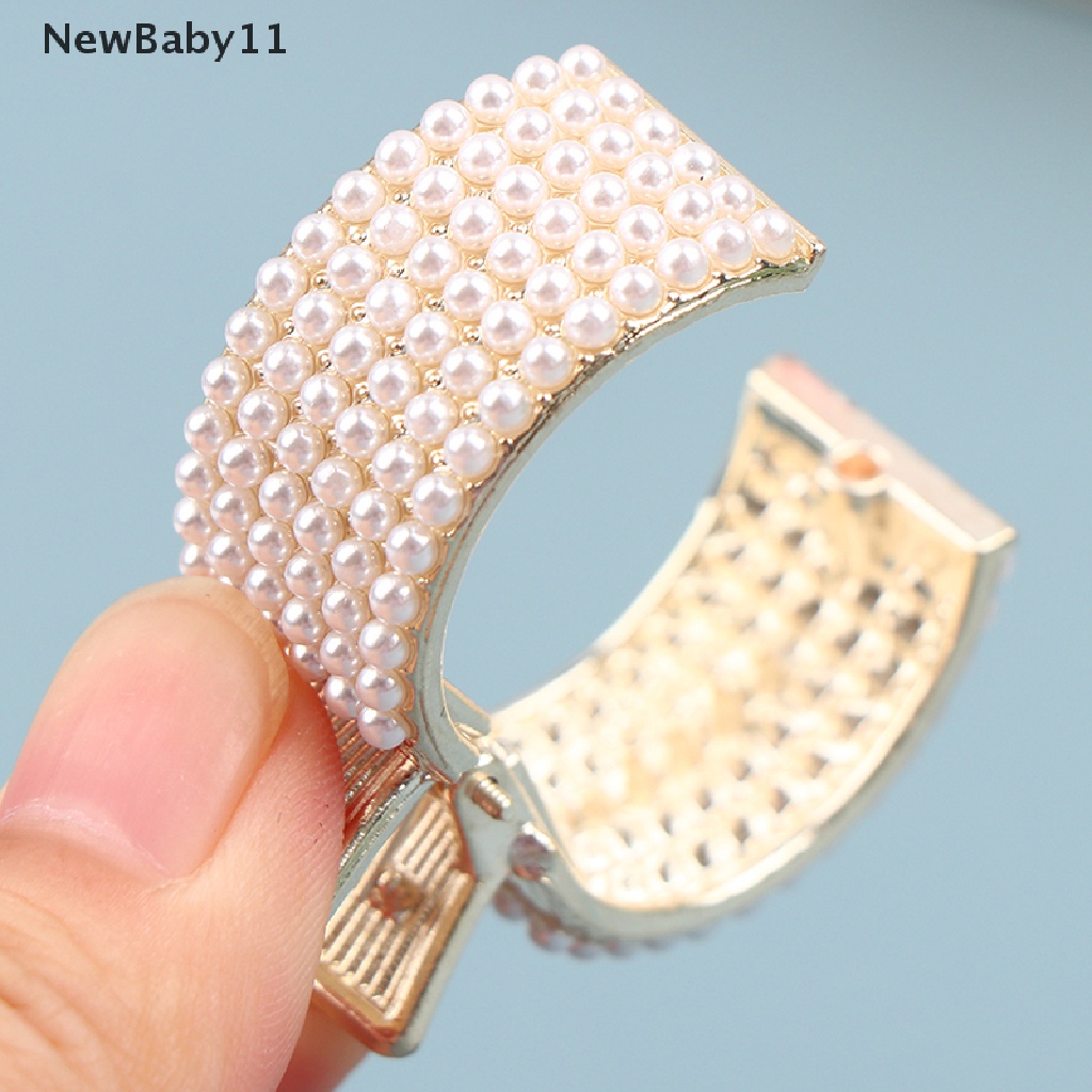 Kẹp Tóc Càng Cua Cố Định Đính Đá &amp; Ngọc Trai